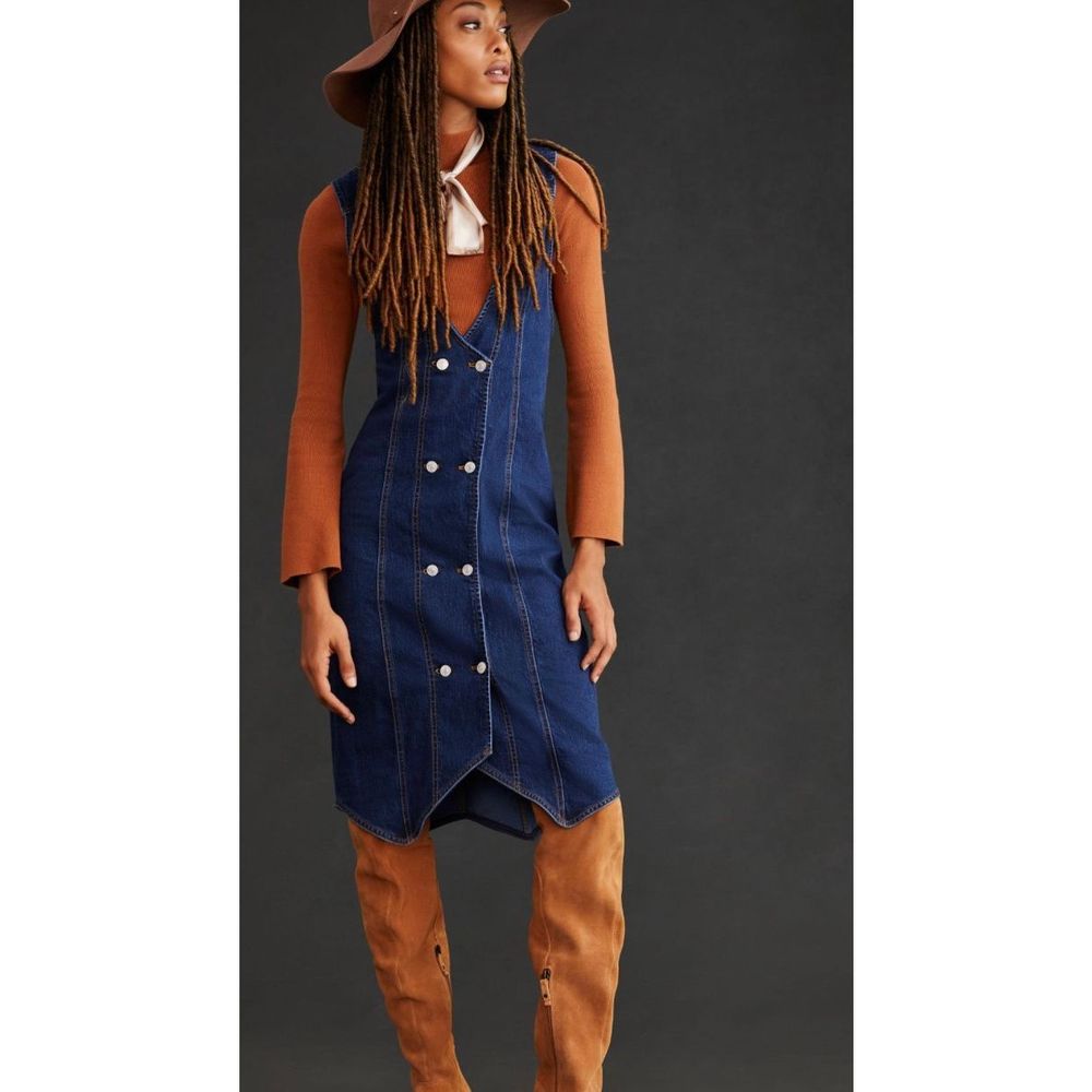 Pilcro and the Letterpress Blue Denim Dress